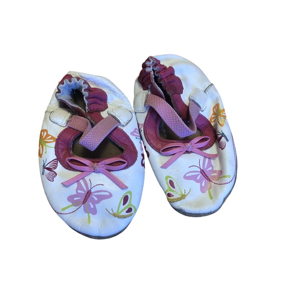 Robeez White And Pink Butterfly 6-12m size 2